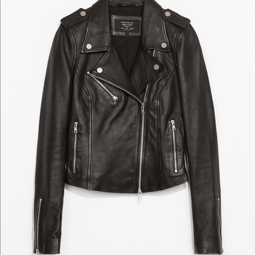 Brand New XS Zara Leather Jacket NWT
